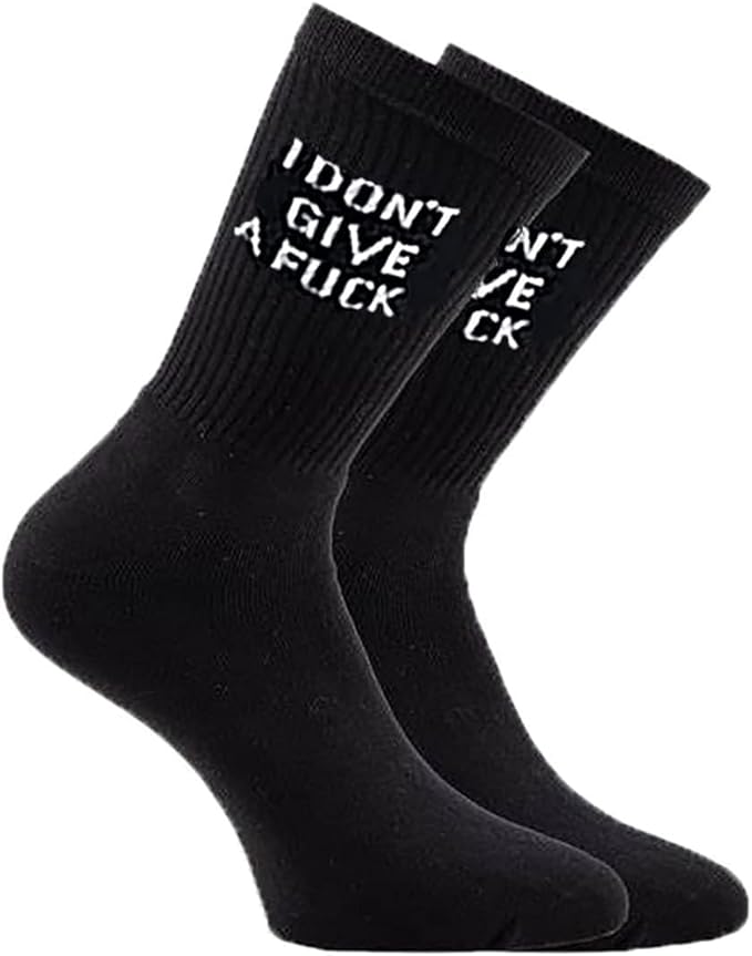 🇺🇸🇬🇧 I DON'T GIVE A F*CK Funny Socks Unisex 6-12 Bold Statement Novelty Gift