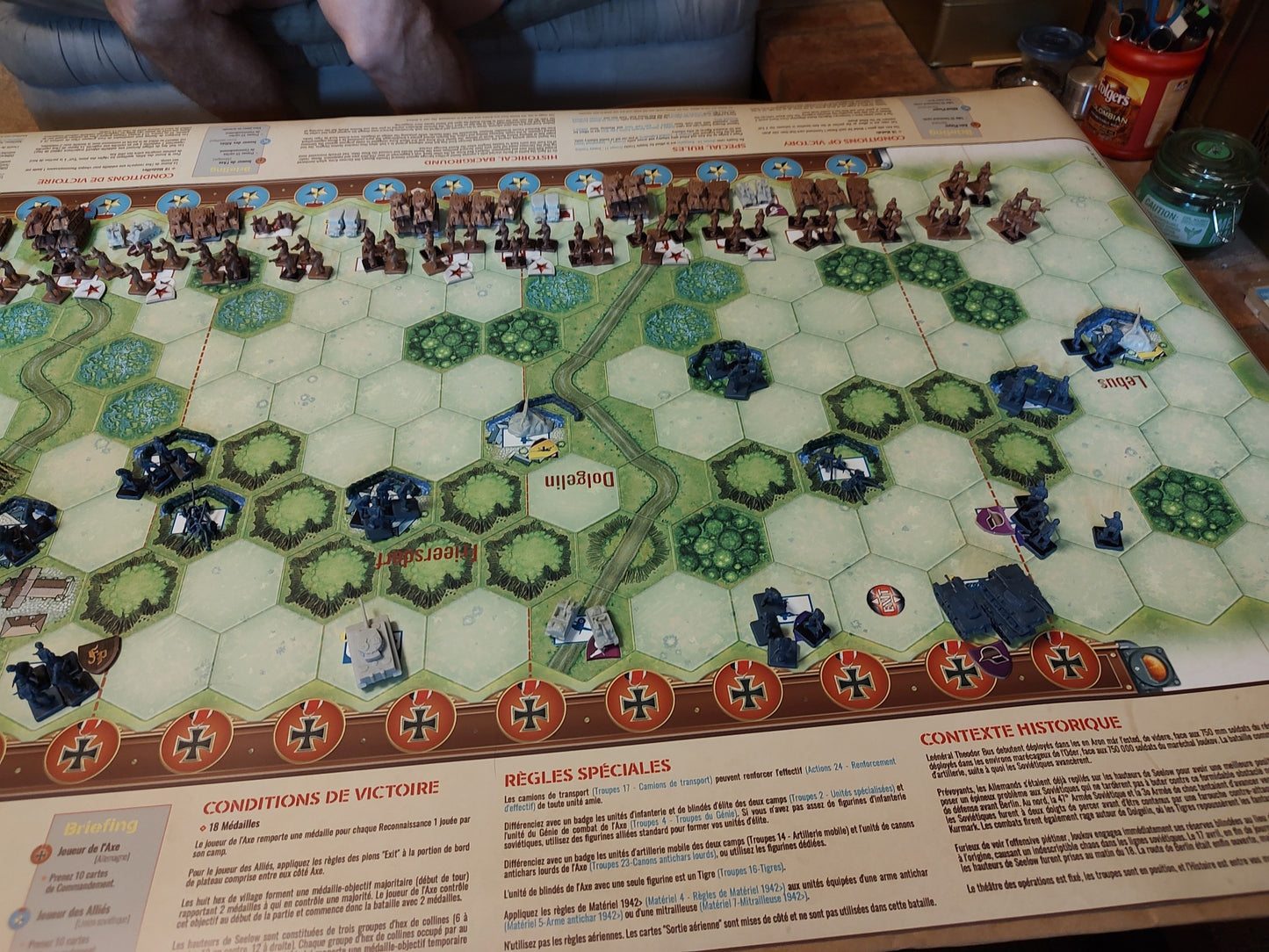 MEMOIR 44 SEELOW HEIGHTS, BERLIN DELUXE VINYL PREPRINTED OVERLORD WATERPROOF MAT