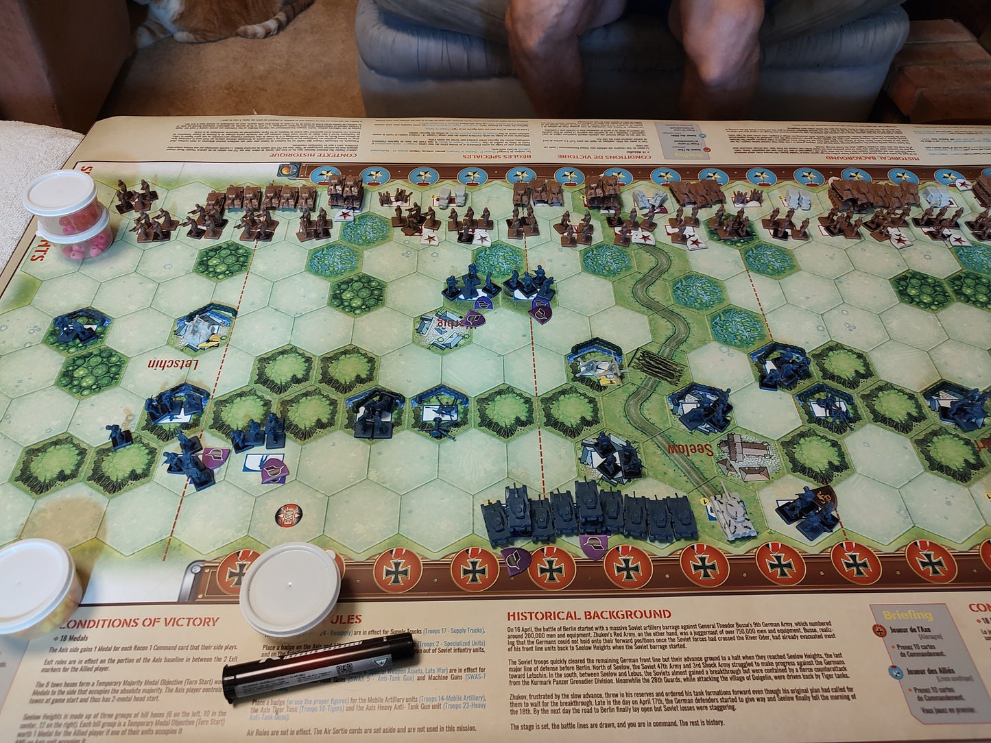 MEMOIR 44 SEELOW HEIGHTS, BERLIN DELUXE VINYL PREPRINTED OVERLORD WATERPROOF MAT