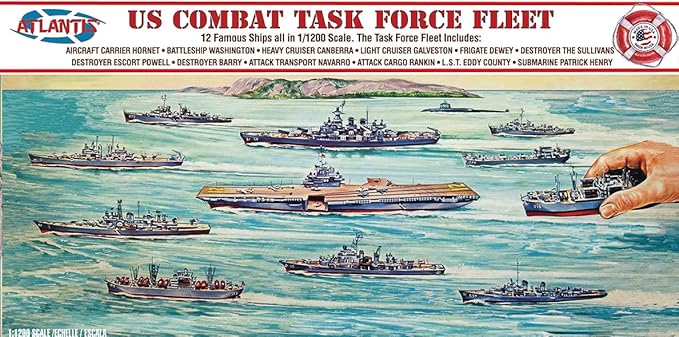 Atlantis Model 1/1200 scale US Combat Task Force Fleet 12 US NAVY Ships REISSUED