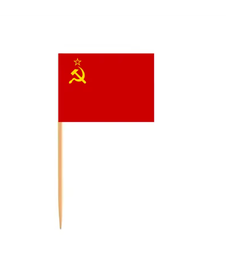 WWII USSR Historical Toothpick Flag Handmade Replica SOVIET UNION CCCP flag СССР