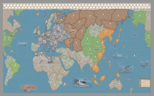 Axis & Allies 1942 Second Edition 100% Waterproof 34.32" x 60" DELUXE VINYL MAT