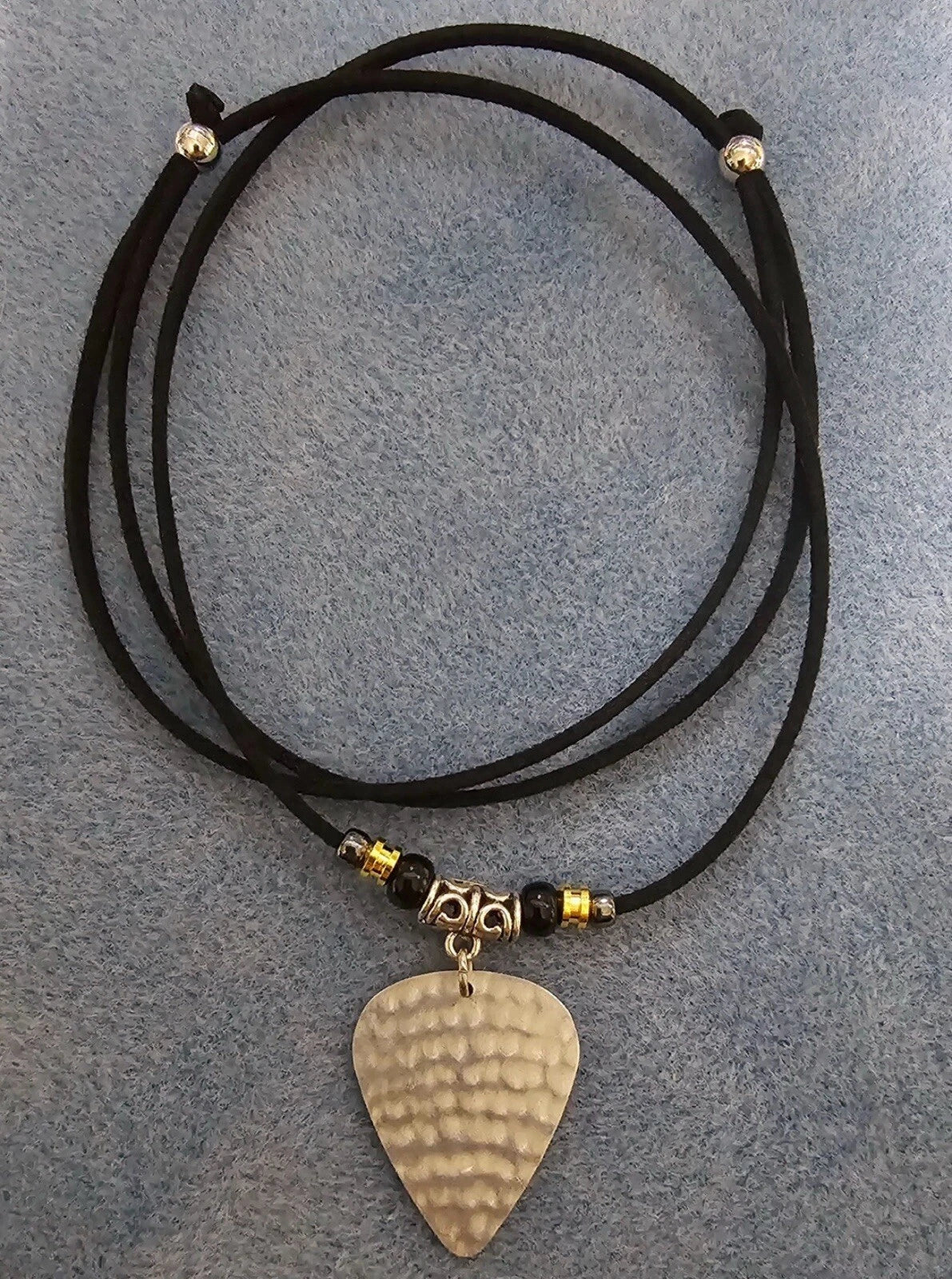 KISS Ace Frehley Aluminum Guitar Pick Necklace – Handmade Rock Jewelry