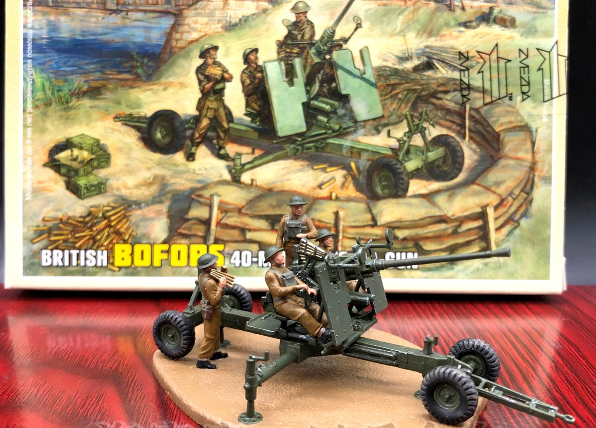 Zvezda 6170 Bofors 40mm AA Gun Mk 1/2 with Crew – 1:72 WWII Model Kit