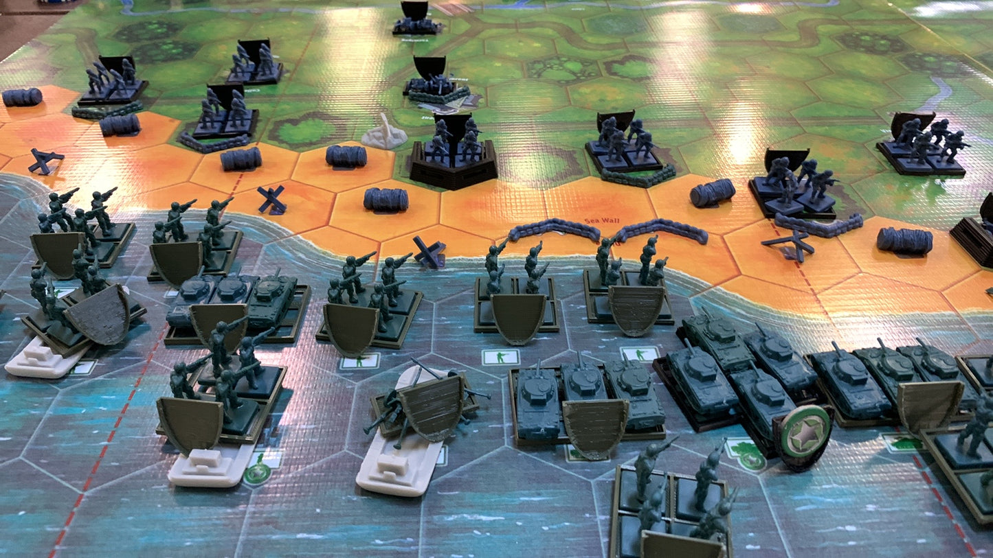 MEMOIR '44 D-DAY LANDINGS EXPANSION - DELUXE VINYL MATS (WATERPROOF) SIX MAP SUITE