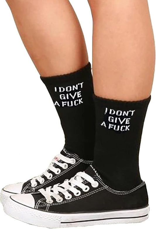 🇺🇸🇬🇧 I DON'T GIVE A F*CK Funny Socks Unisex 6-12 Bold Statement Novelty Gift
