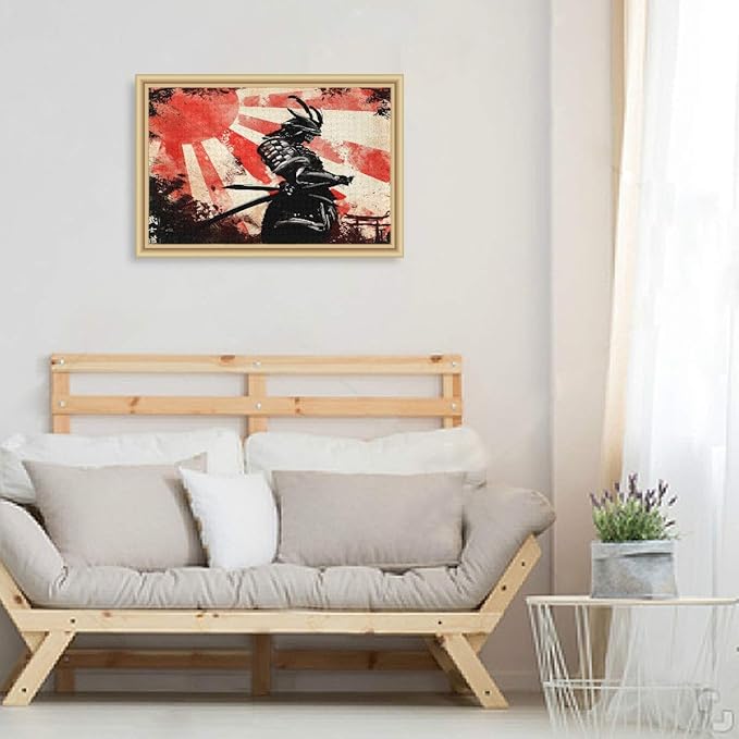 🇯🇵 Japanese Samurai & Rising Sun Flag 1000pc Jigsaw Puzzle | Hinomaru Japan 🏣
