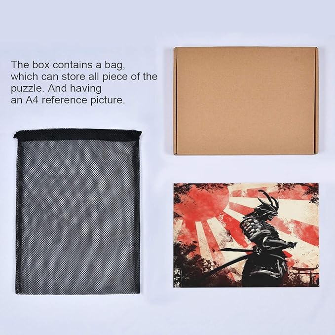 🇯🇵 Japanese Samurai & Rising Sun Flag 1000pc Jigsaw Puzzle | Hinomaru Japan 🏣