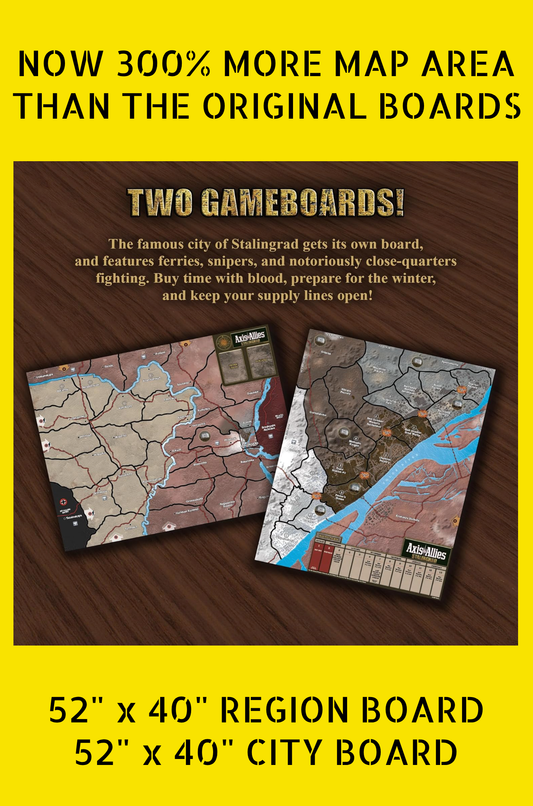Axis & Allies Stalingrad DELUXE VINYL MAP SET 🎲 300% MORE MAP THAN THE ORIGINALS