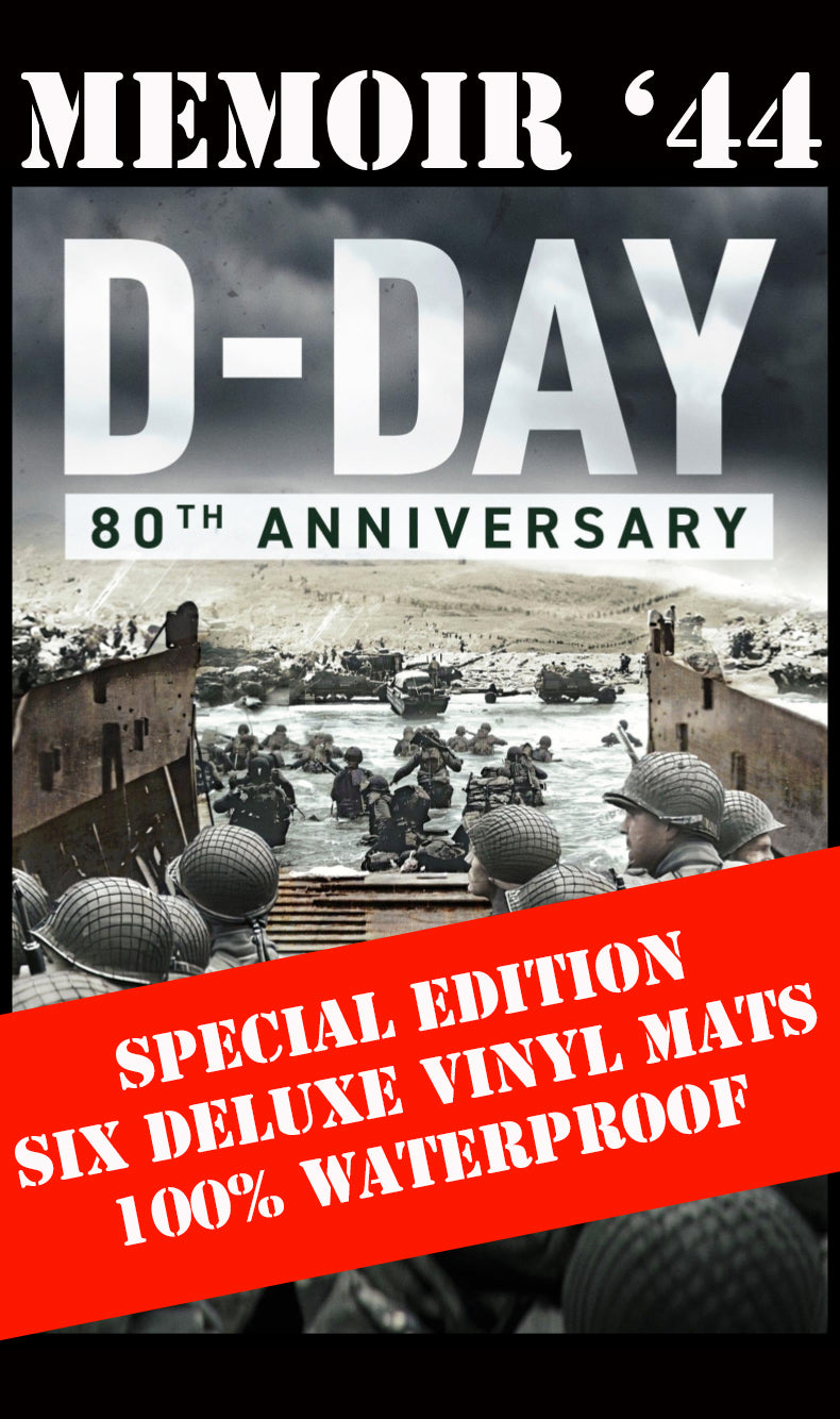 MEMOIR '44 D-DAY LANDINGS EXPANSION - DELUXE VINYL MATS (WATERPROOF) SIX MAP SUITE