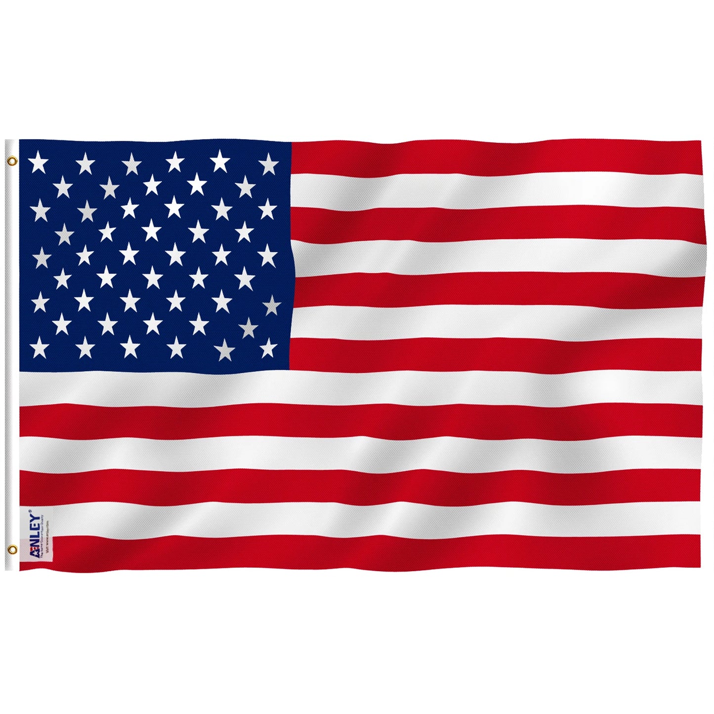 FLAG Anley Fly Breeze 3×5 ft American Flag – USA Flag  Lightweight Polyester | UV Fade Resistant | Brass Grommets | Double-Stitched