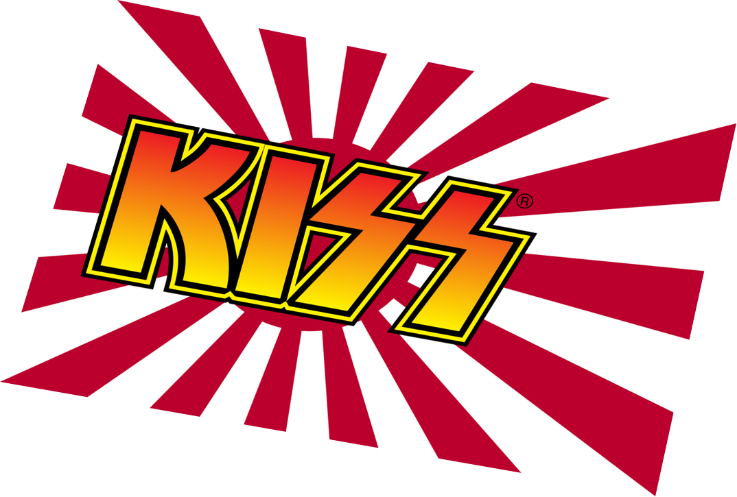 KISS Concert Poster Japan Promo WATERPROOF 36"x60" Rock Art Rising Sun Navy Flag