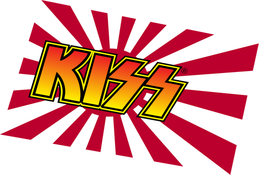 KISS Concert Poster Japan Promo WATERPROOF 36"x60" Rock Art Rising Sun Navy Flag