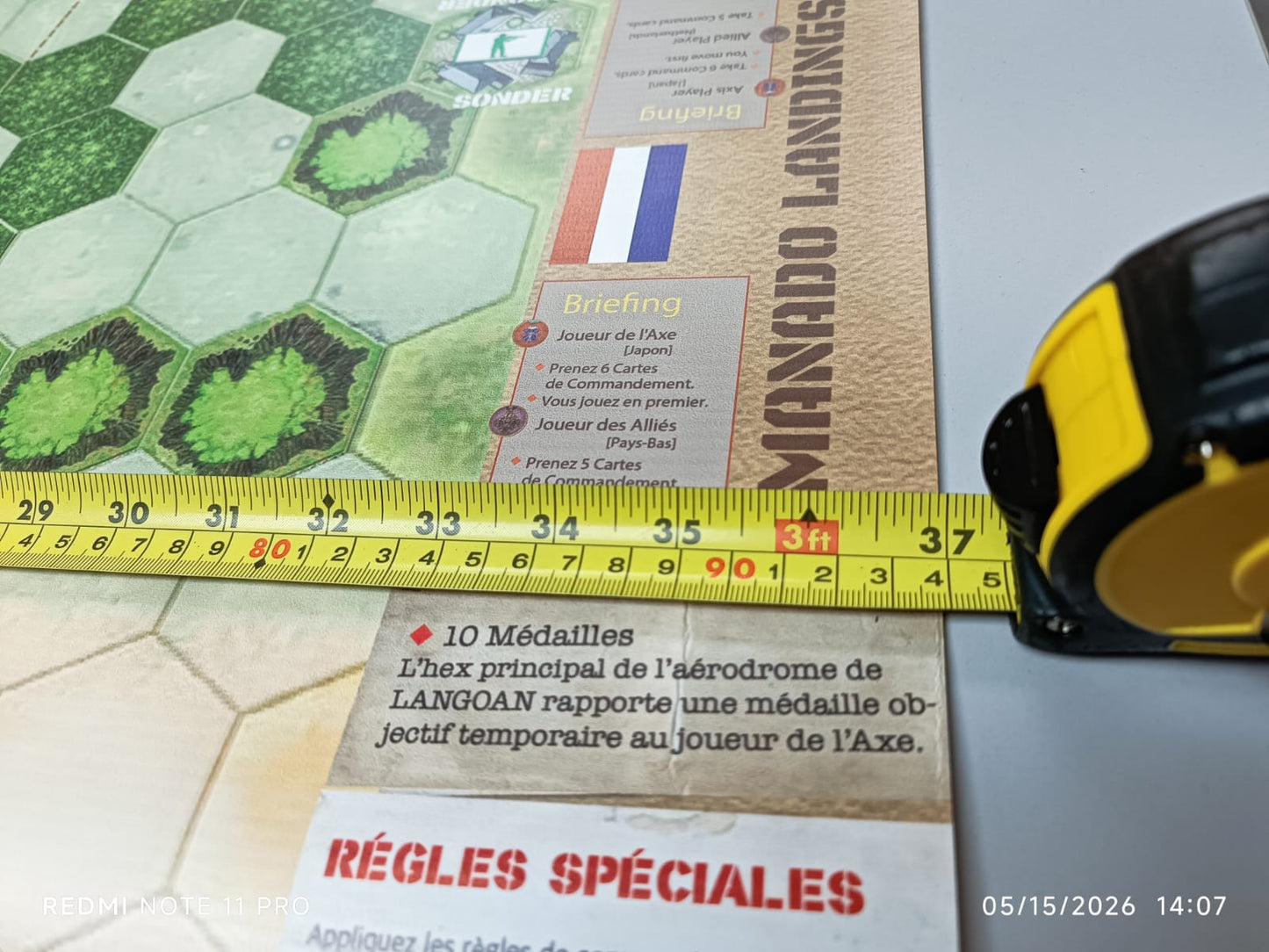 MEMOIR 44 BREAKTHROUGH MAT – MANADO LANDINGS (Waterproof, Bilingual ENGLISH & FRENCH)