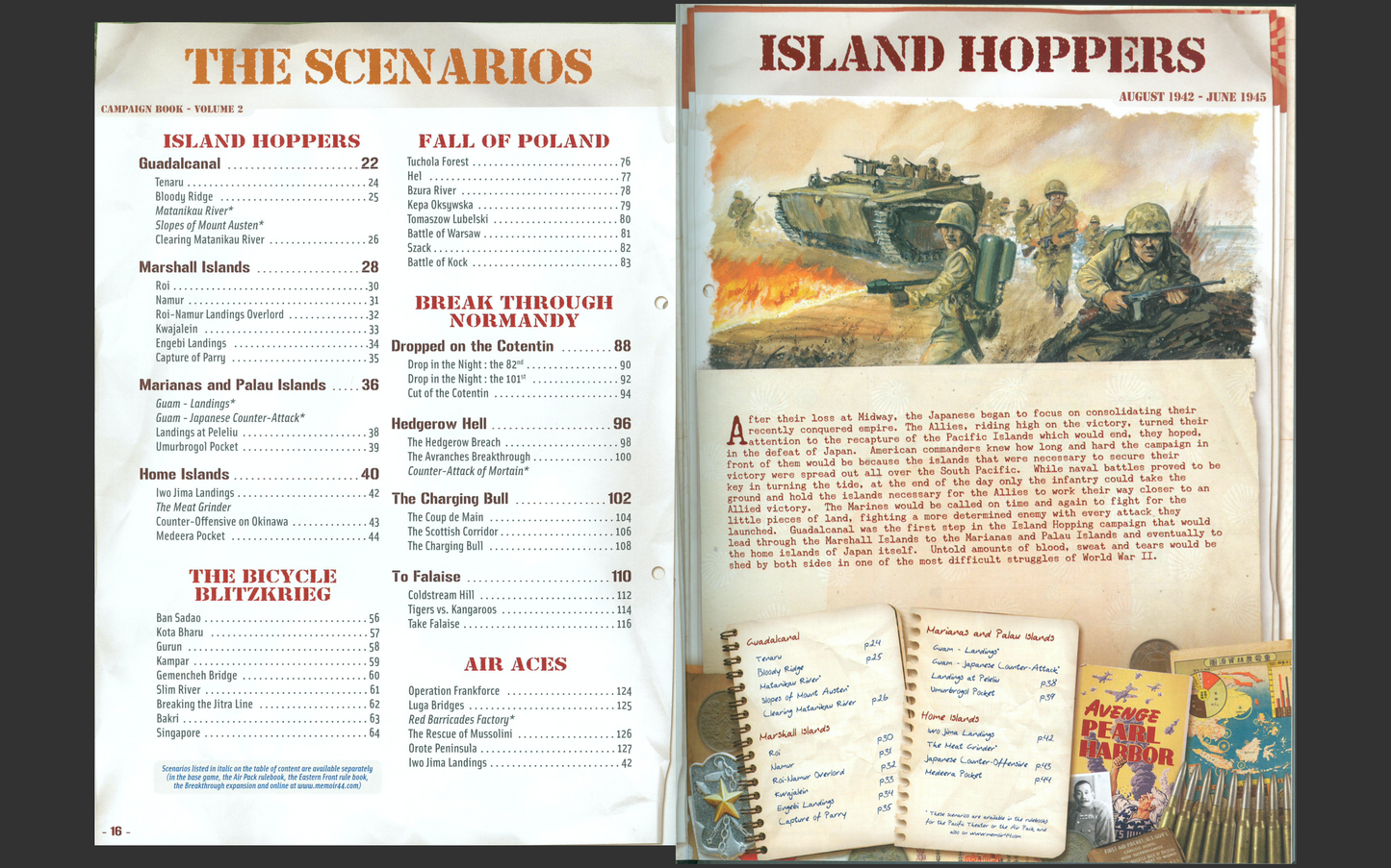 Memoir '44 Campaign Book Vol 2 – Reprint Booklet w/ Waterproof Cover
