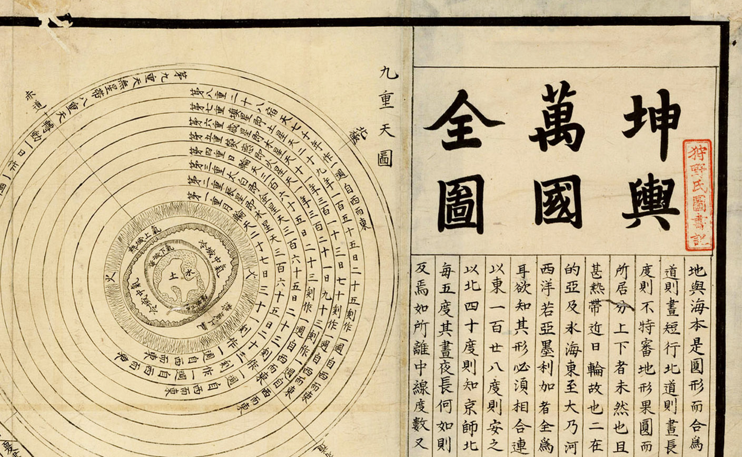 1604 CHINESE WORLD MAP - HIGH RESOLUTION PRINT - WATERPROOF