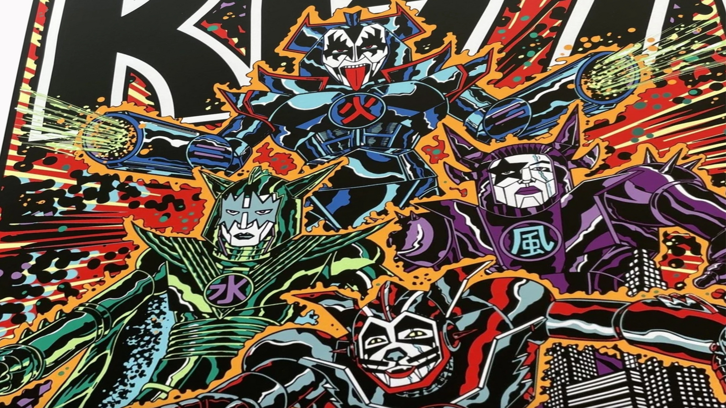 KISS Concert Poster Japan 1977 by Frank Kozik – WATERPROOF 36"x48" Rock Art ACE FREHLEY