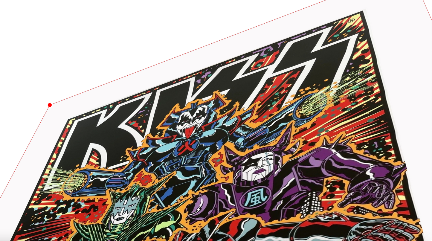 KISS Concert Poster Japan 1977 by Frank Kozik – WATERPROOF 36"x48" Rock Art ACE FREHLEY