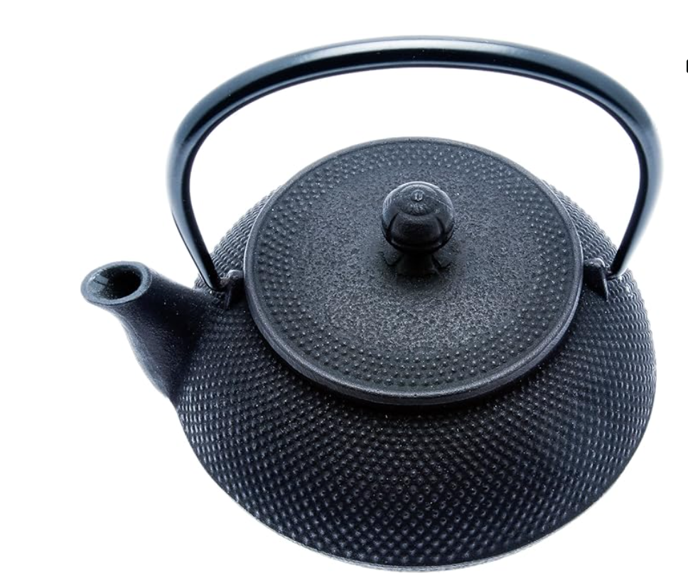 Japanese Cast Iron Tetsubin Teapot, Hobnail, Black