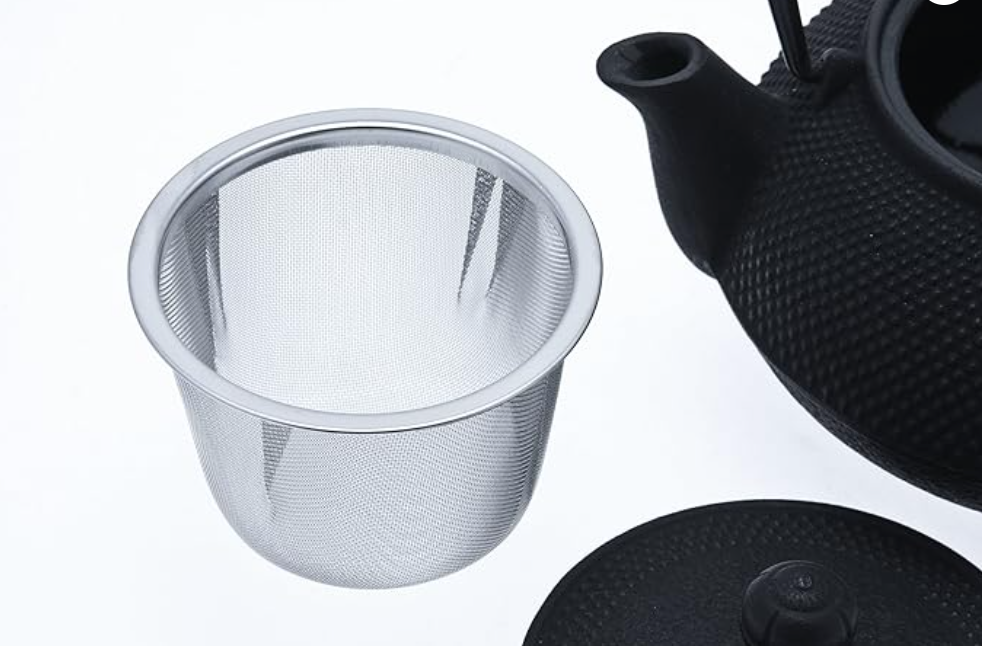Japanese Cast Iron Tetsubin Teapot, Hobnail, Black