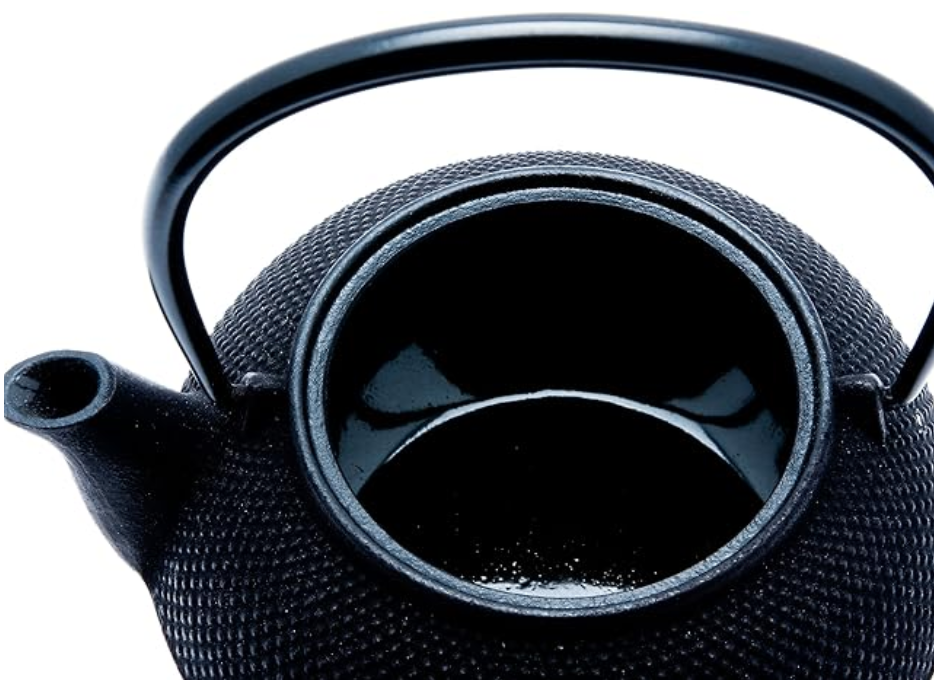 Japanese Cast Iron Tetsubin Teapot, Hobnail, Black