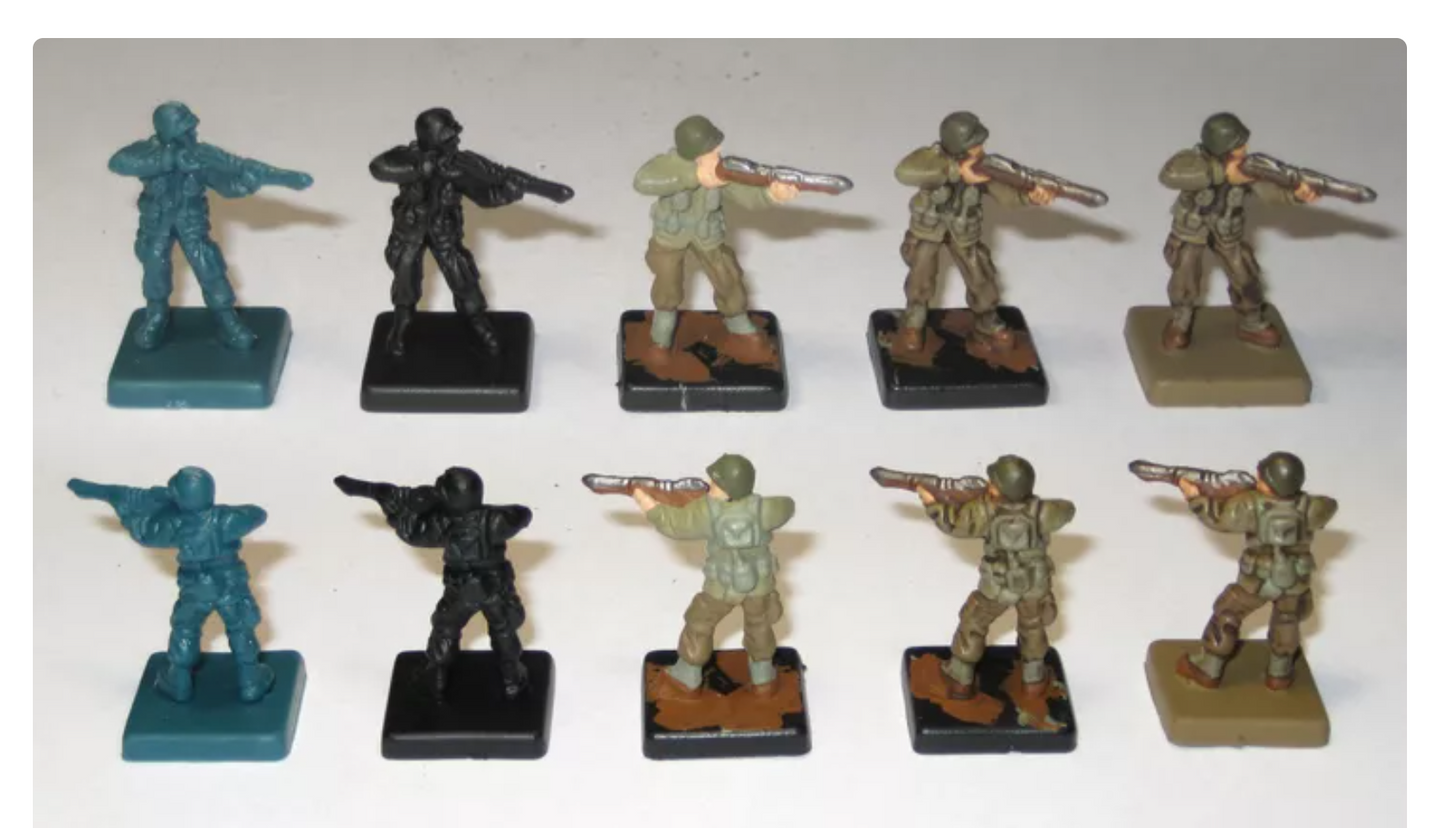 Memoir 44 Miniatures Basic Paint Service – Prep, Priming & Base Colors Only | Days of Wonder | Commands & Colors