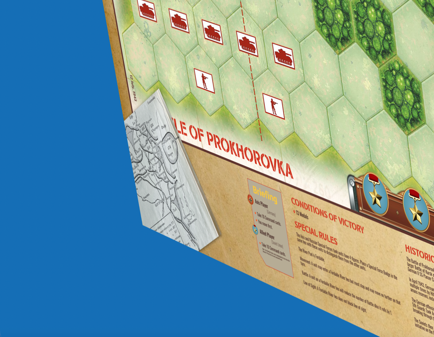 MEMOIR 44 OVERLORD WATERPROOF  MAT – BATTLE OF PROKHOROVKA (KURSK, 1943) WATERPROOF