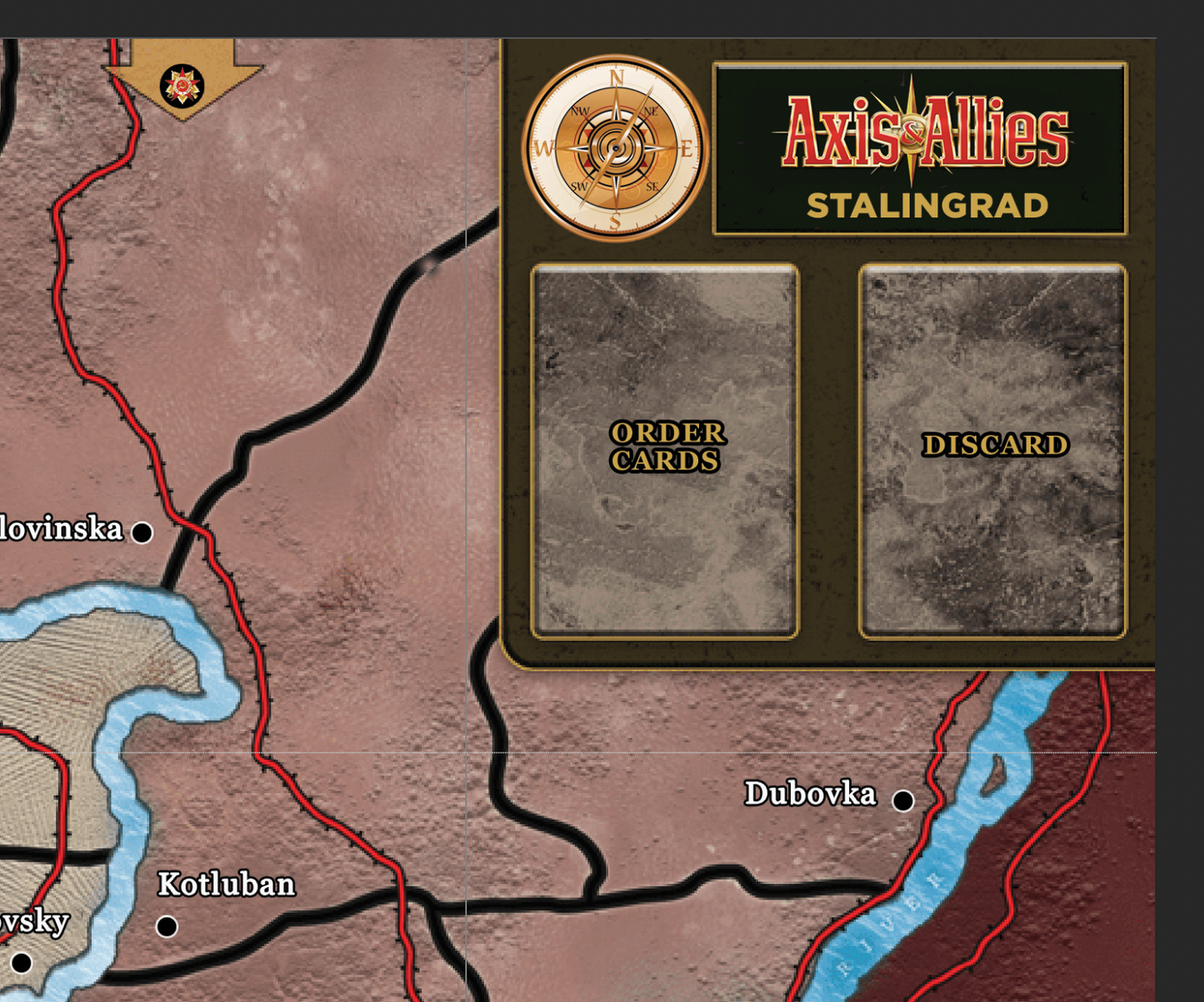 Axis & Allies Stalingrad DELUXE VINYL MAP SET 2.1x Larger Than Original Boards