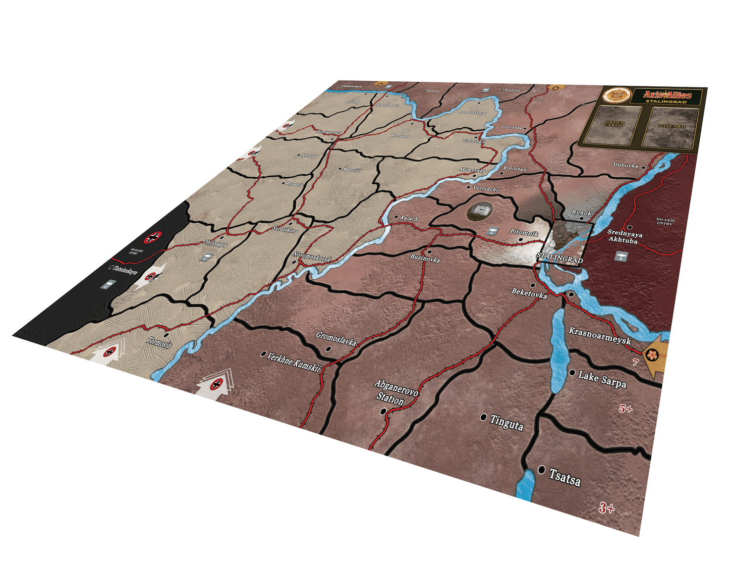 Axis & Allies Stalingrad DELUXE VINYL MAP SET 2.1x Larger Than Original Boards