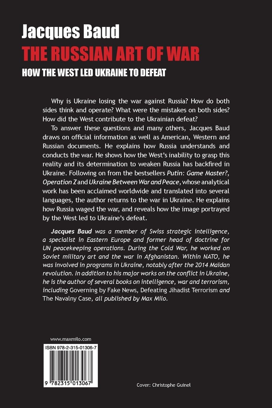 The Russian Art of War: How the West Led Ukraine to Defeat by Jacques BAUD - NEW