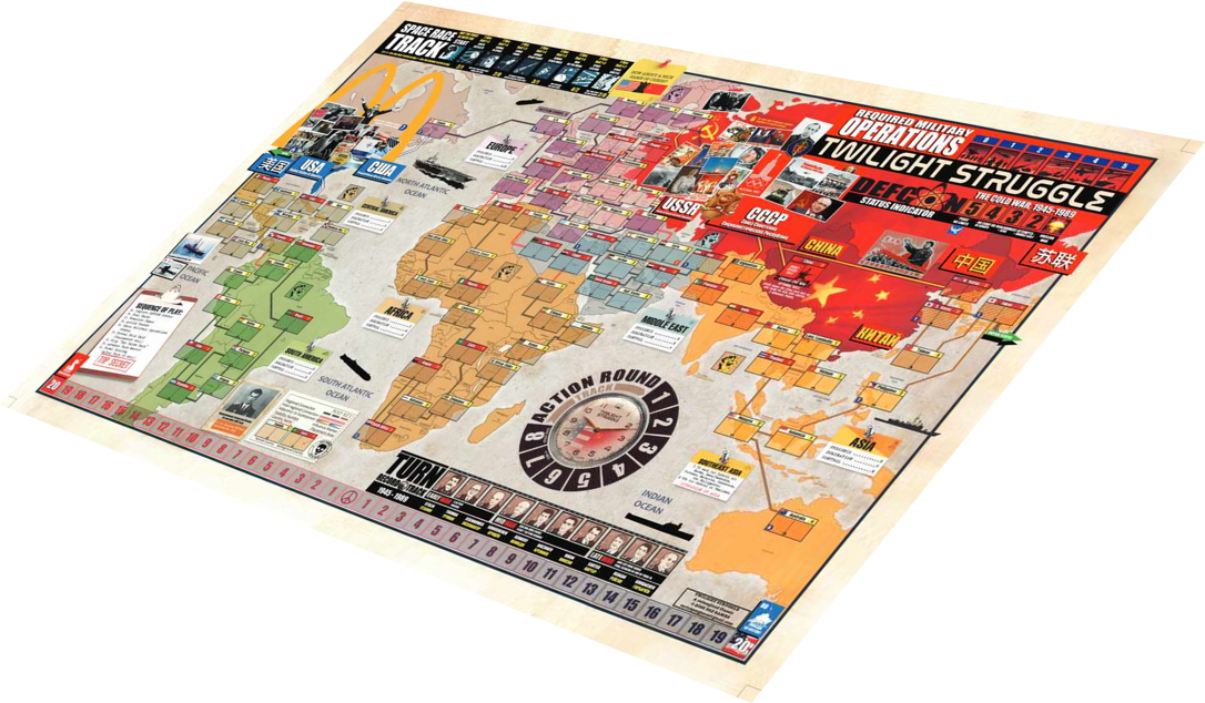 Twilight Struggle 2025 Deluxe Waterproof Mat Cold War 80th Anniversary Board