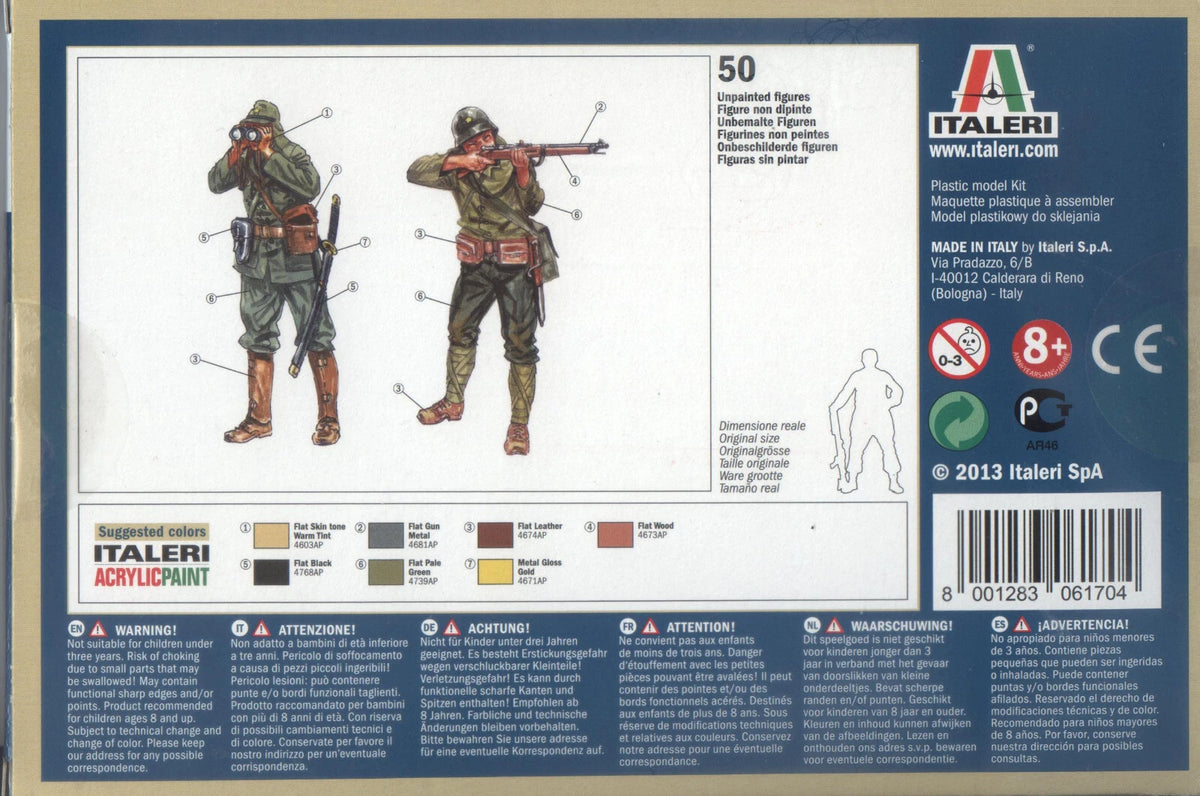 Italeri 6170 WWII Japanese Infantry 1/72 Scale Model Figures (50 Count)