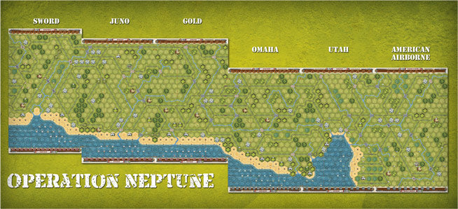 MEMOIR '44 D-DAY LANDINGS EXPANSION - DELUXE VINYL MATS (WATERPROOF) SIX MAP SUITE
