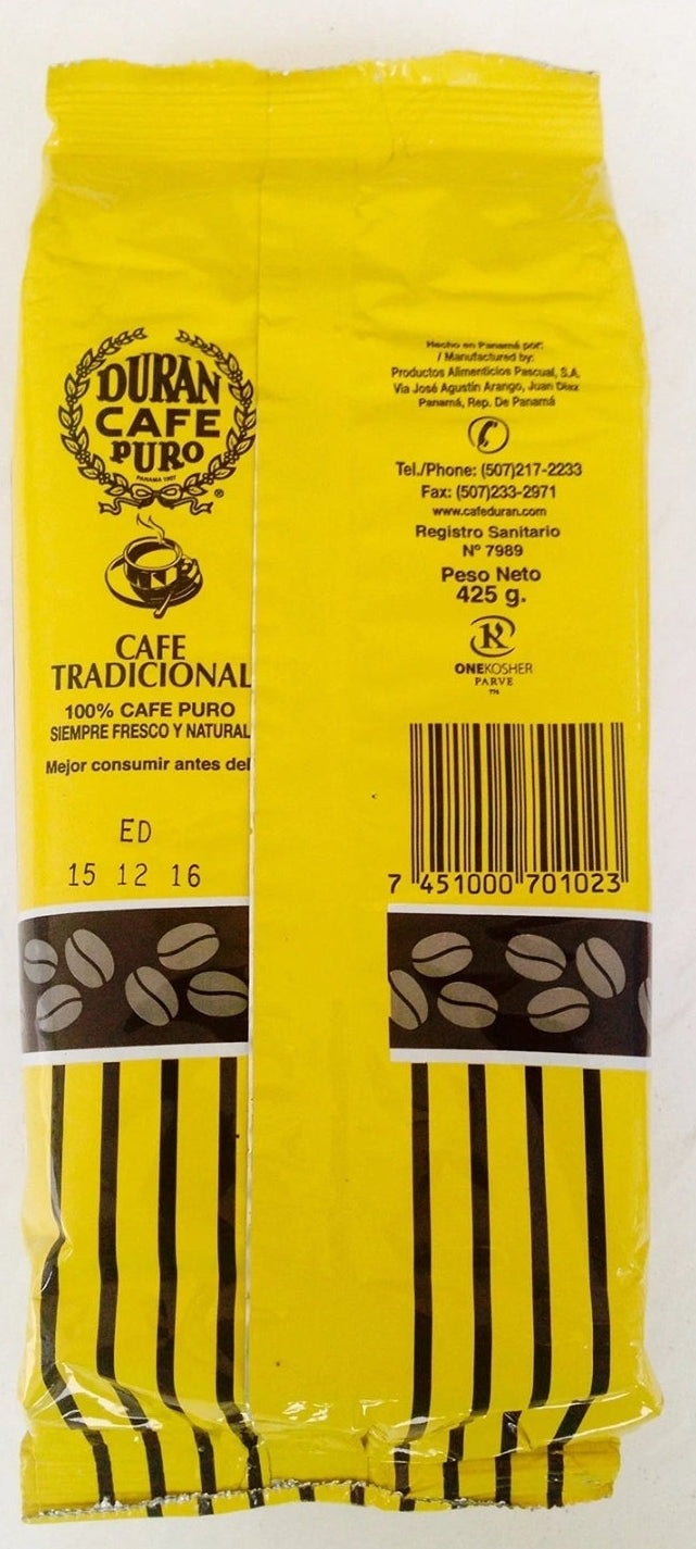 Durán Café Puro Molido Regular 425g | Panama Coffee | Ground Coffee