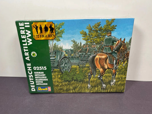 Revell 02515 1/72 WWII German Artillery Set Horse-Drawn Howitzer Kit Deutsche