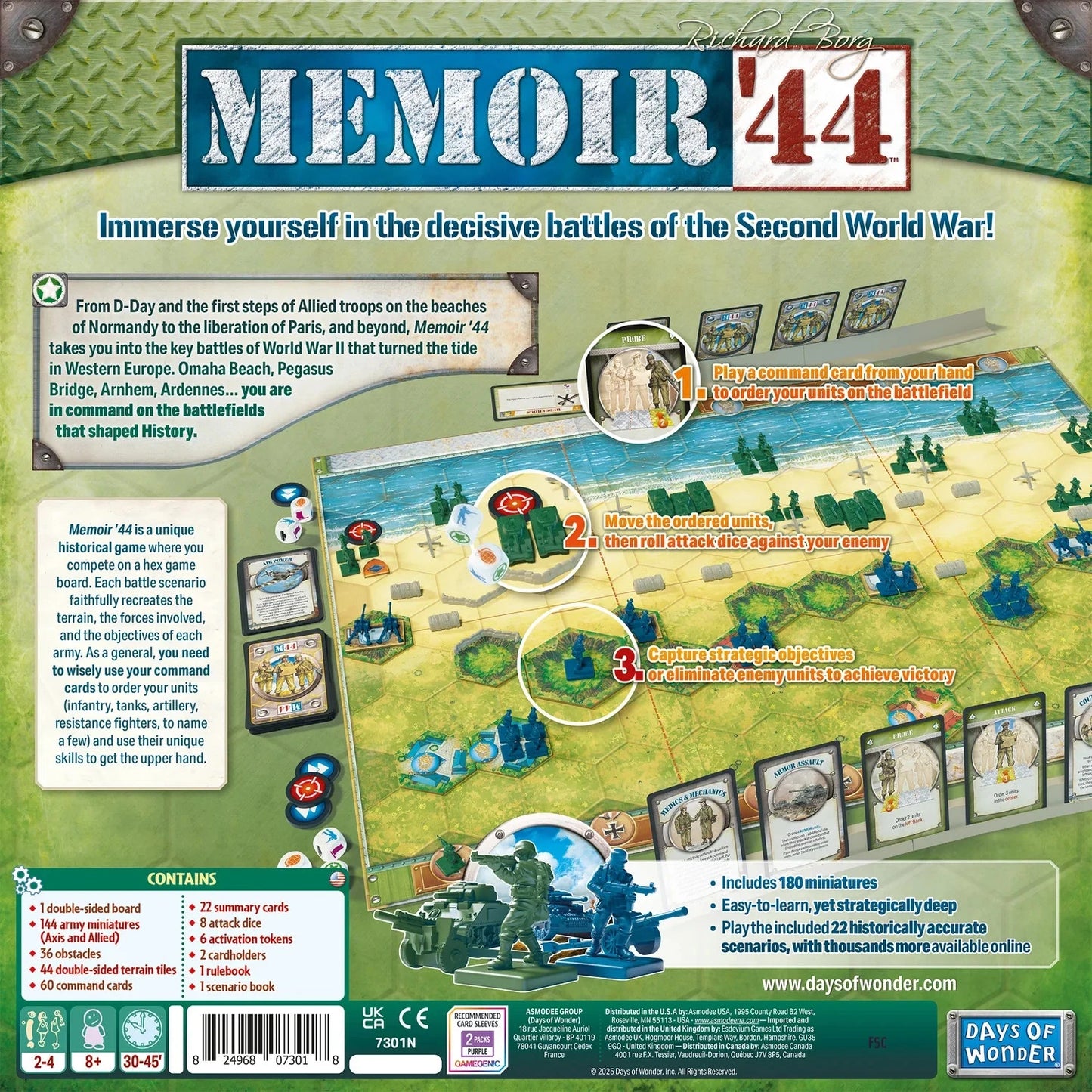 Memoir 44 Refresh 2025: Professionally Painted Edition 🎨🖌️ Tabletop Ready BORG RICHARD BORG & DAYS OF WONDER ASMODEE