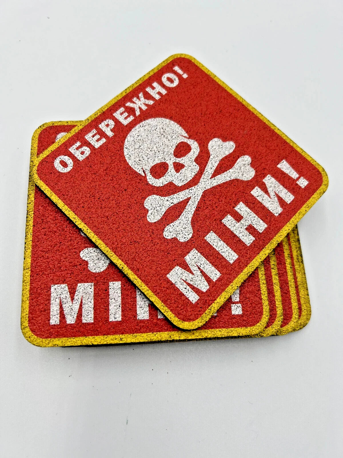 UKRAINE WAR ROOM RUSSIA DANGER MINES SIGN MILITARY COASTERS WAR UKRAINIAN IMPORT