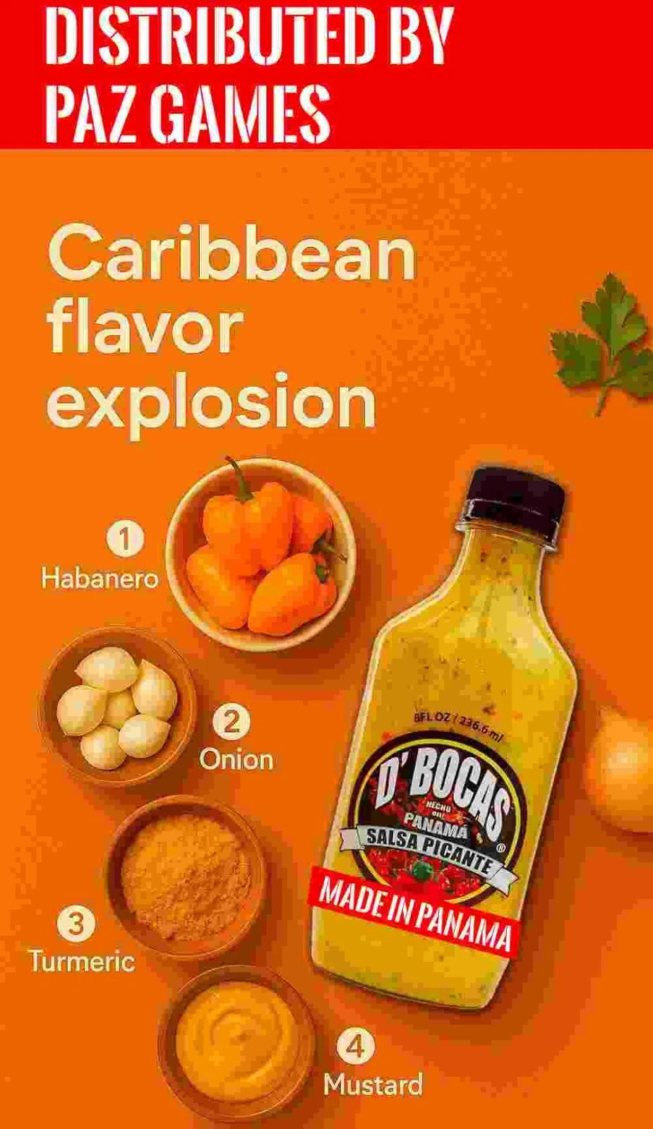 D'BOCAS Gourmet Hot Sauce PANAMA Hot Sauce Picante Panameño SPECIAL Spicy Sauce