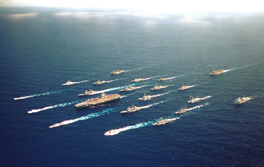 Deep Water Ocean Gaming Mat | 48"x72" Large Vivid PVC Battle Map | Waterproof Tabletop Wargaming Surface for Naval Miniatures | Atlantic, Pacific, Indian, Arctic & Southern Oceans Design