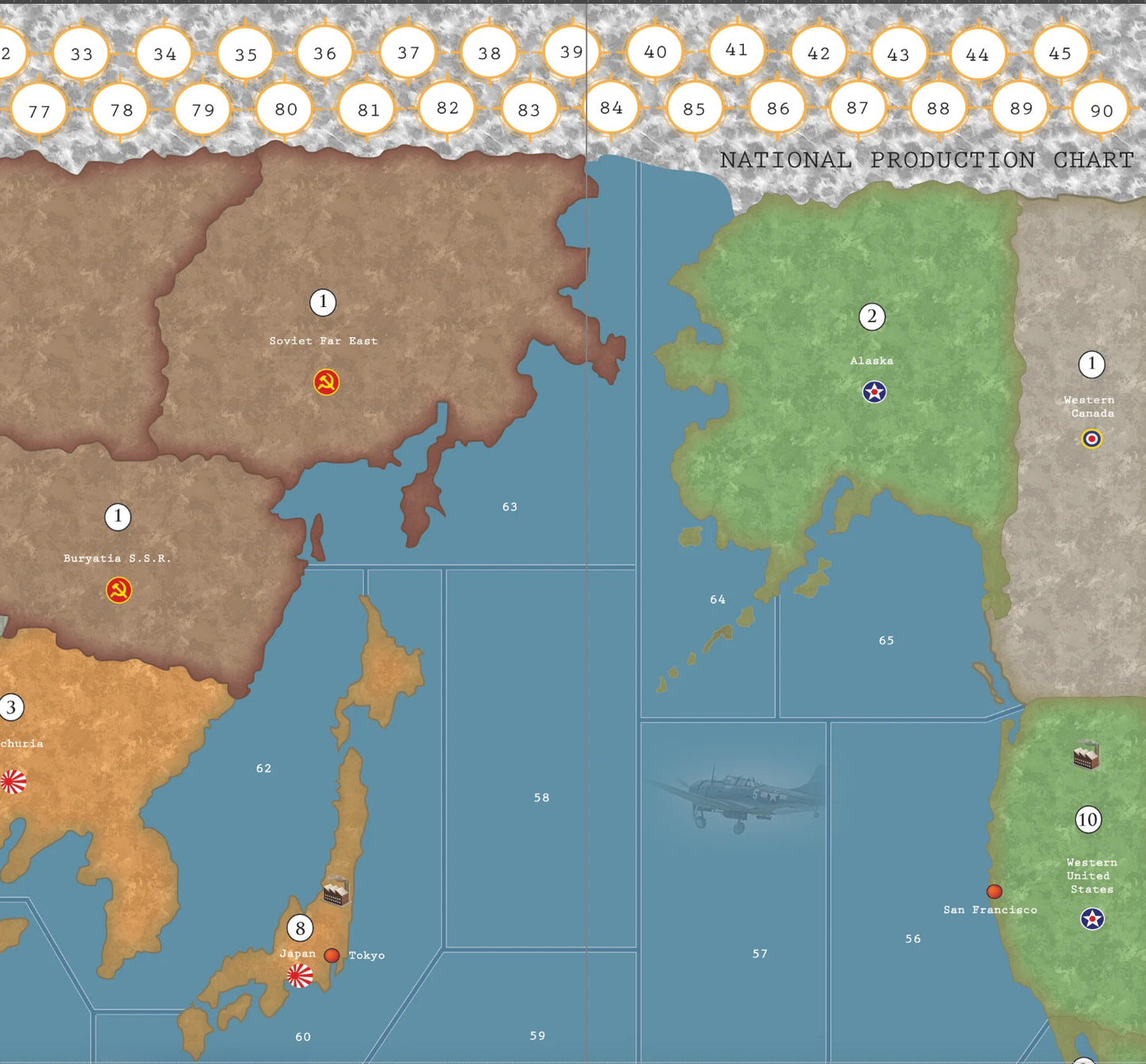 Axis & Allies 1942 Second Edition 100% Waterproof 34.32" x 60" DELUXE VINYL MAT